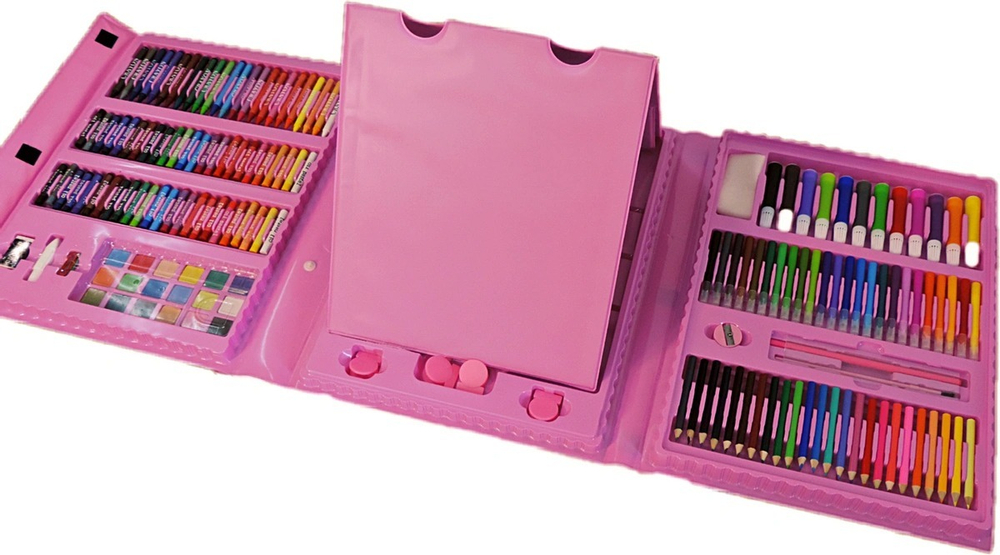 Набор для творчества из 208 предметов,розовый