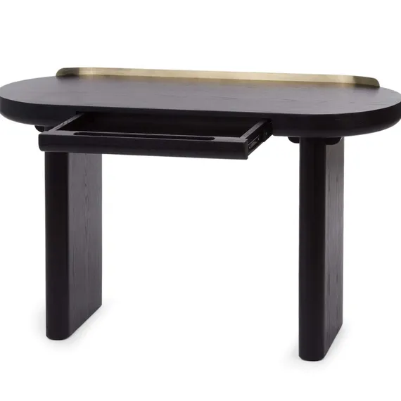 Письменный стол с ящиком Salmon 128х50 см, черный