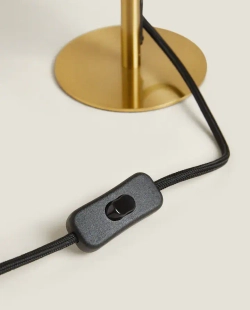 ZARA HOME МАЛЕНЬКАЯ МОНОХРОМНАЯ НАСТОЛЬНАЯ ЛАМПА, ЗОЛОТОЙ