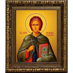 Иоанн Кущник преподобный. Икона на холсте.