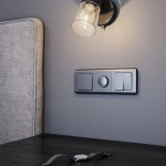 Выключатель двухклавишный (графит рифленый) W1120004