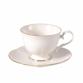 Кофейная пара 100 мл, фарфор, "Aristocrat-Gold". Noble