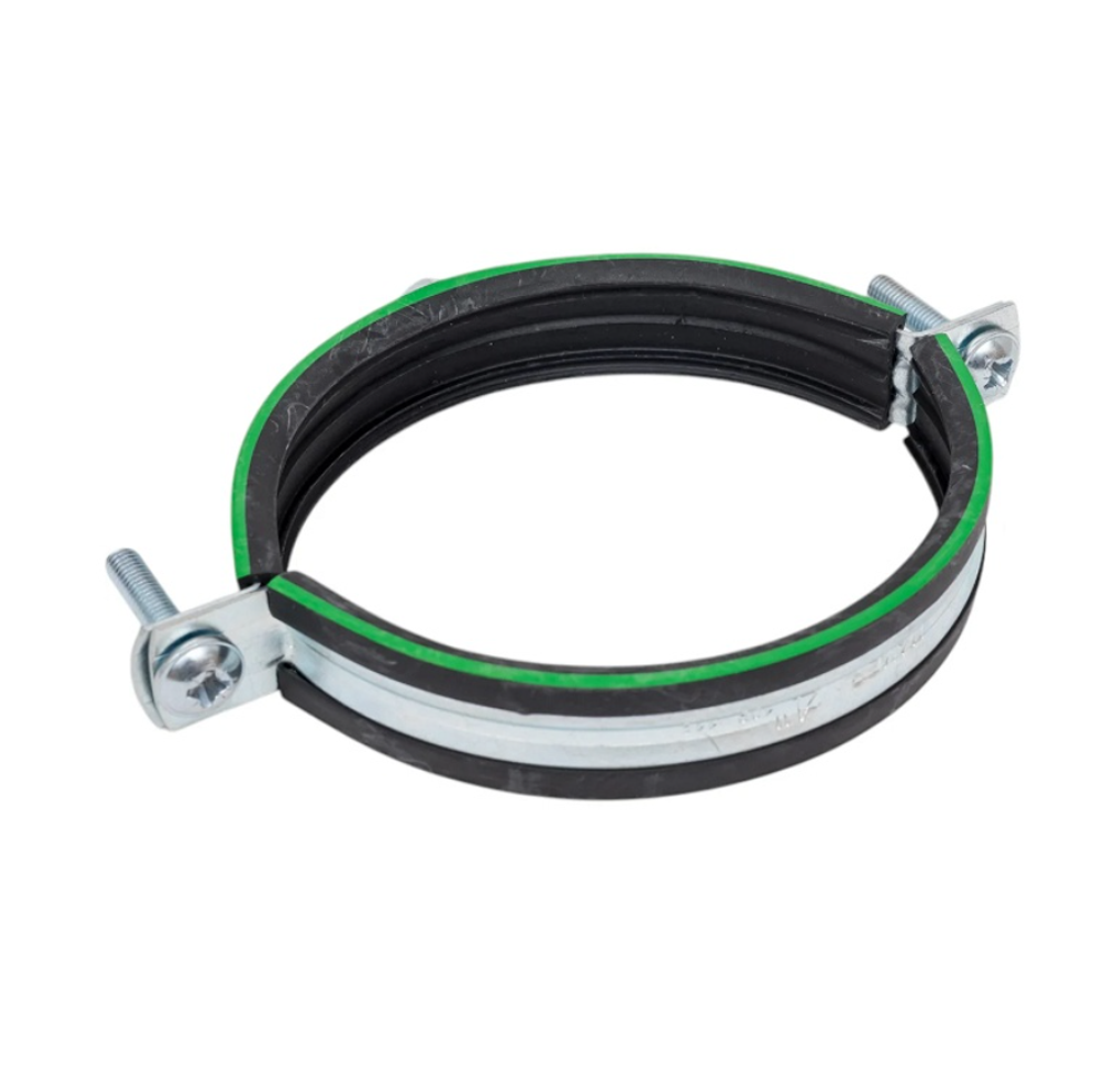 Хомут для труб 4" (108-116 мм) с уплотнителем и гайкой М10/1,5х20 мм