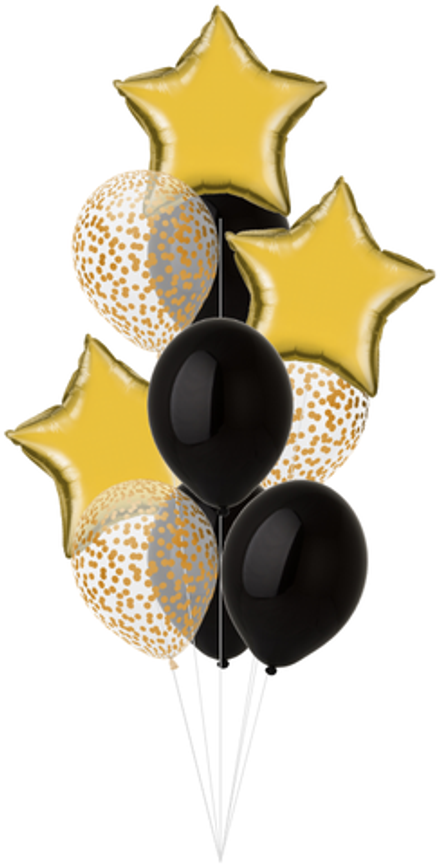 Набор шаров Фонтан (чёрный, золотой) | 0083
