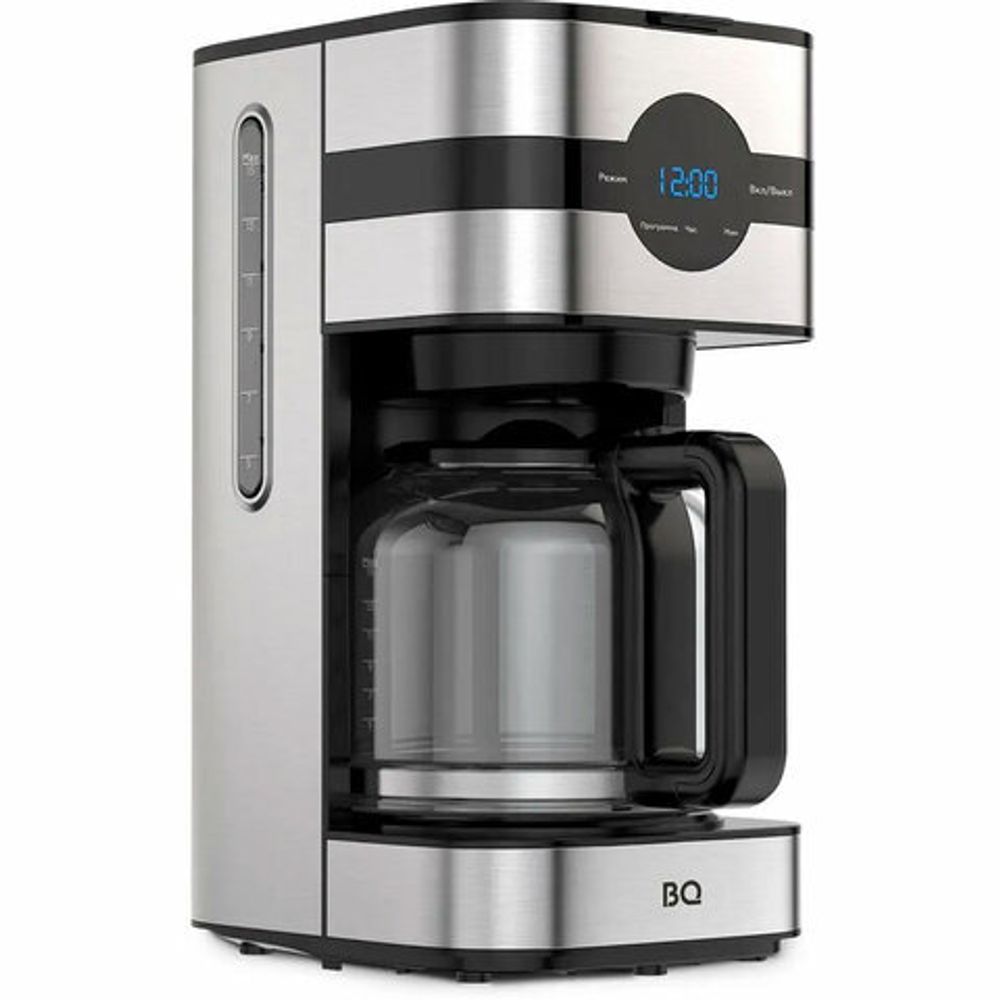 Кофеварка капельная BQ (БИ-КЬЮ) CM2002, 900 Вт, объем 1,5 л, поддержание температуры, серебристая, 86198275