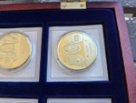 Europe. Exquisite Collection of 12 Euro-Themed Medals — A Numismatic Treasure in a Luxurious Display Case