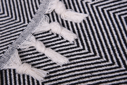 Плед-покрывало из хлопка "Venera", Ёлочка, цвет Антрацит