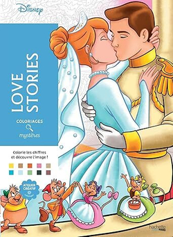 Раскраска по номерам Coloriages mysteres Disney - Love Stories, 128стр.