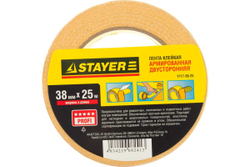 Лента клейкая двусторонняя армированная (38 мм; 25 м) "Profi" Stayer 1217-38-25