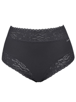 Высокие трусики-слипы с кружевной отделкой Soft lace (Размер: L) (Цвет: черный)