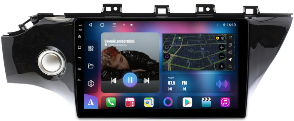 Магнитола для KIA Rio 4, Rio X-Line 2017-2020 (рамка под 10" с кнопкой) - FarCar BM1105M на Android 13, QLED, TS10, 4Гб+32Гб, CarPlay, 4G SIM-слот