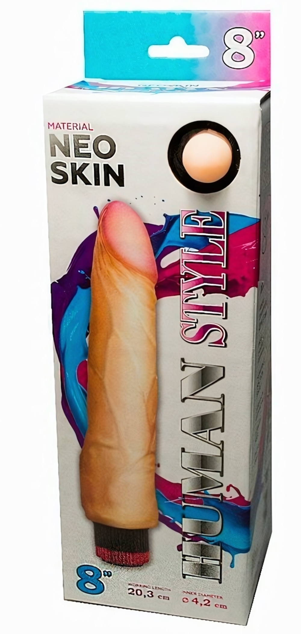 Реалистичный вибратор NeoSkin Human Style (20,3 см) (Цвет: телесный)