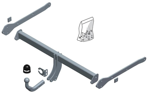 Фаркоп Brink (Thule) 604200 для MAZDA CX-3 15-(паспорт и сертификат в комплекте)(без электрики)