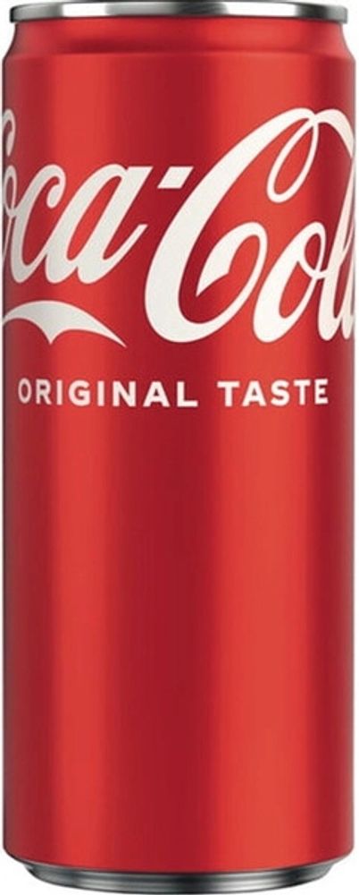 Газированный напиток Кока-Кола Ориджинал / Coca-Cola Original SLEEK (Нигерия) 0.33 - банка