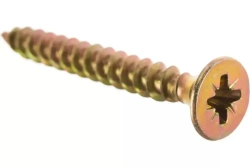 Саморез по дереву желтый POZI 4х50 мм, 200 шт.