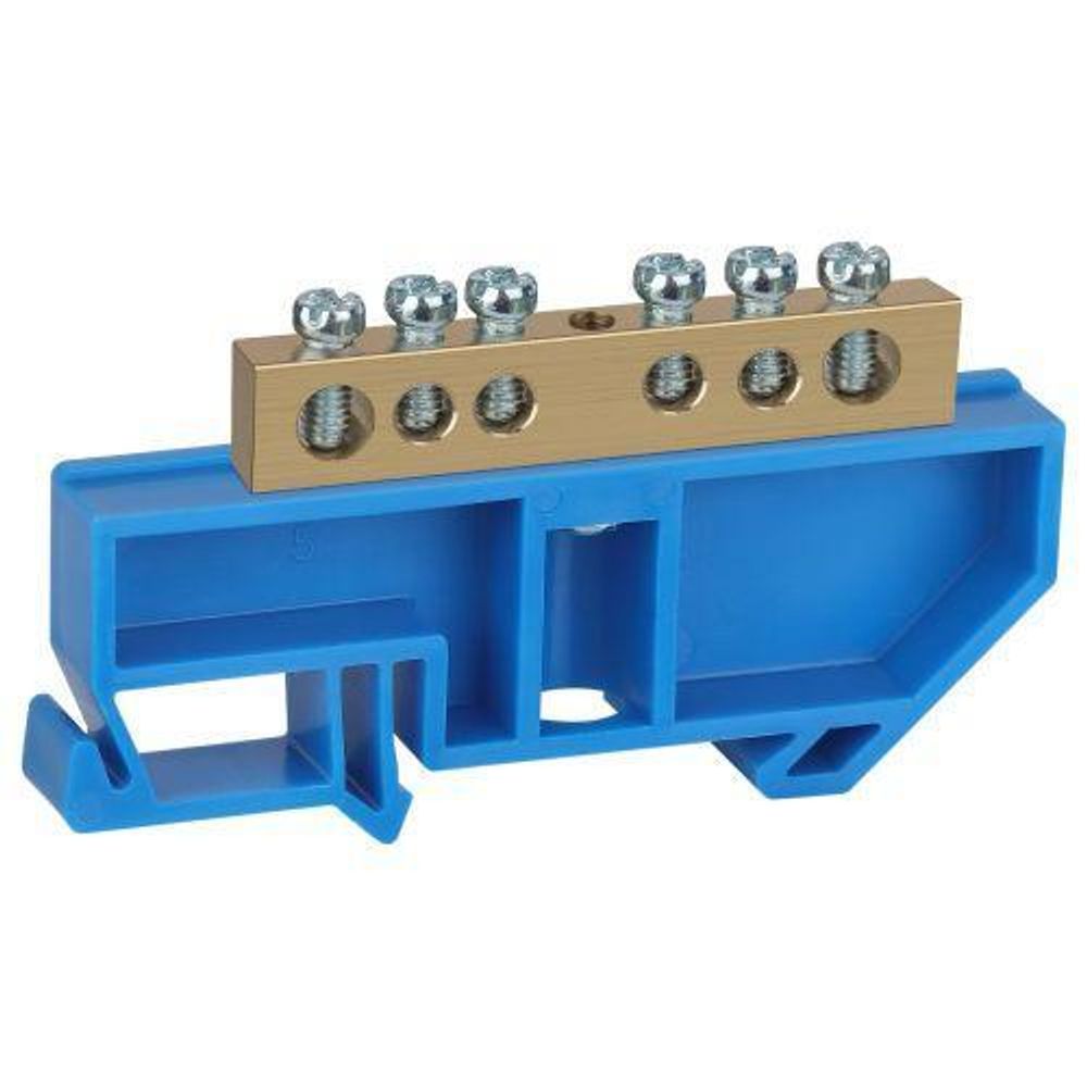 Шина PE "земля" на DIN-изол. ШНИ-8х12-6-Д NO-222-50 син. ЭРА Б0033378