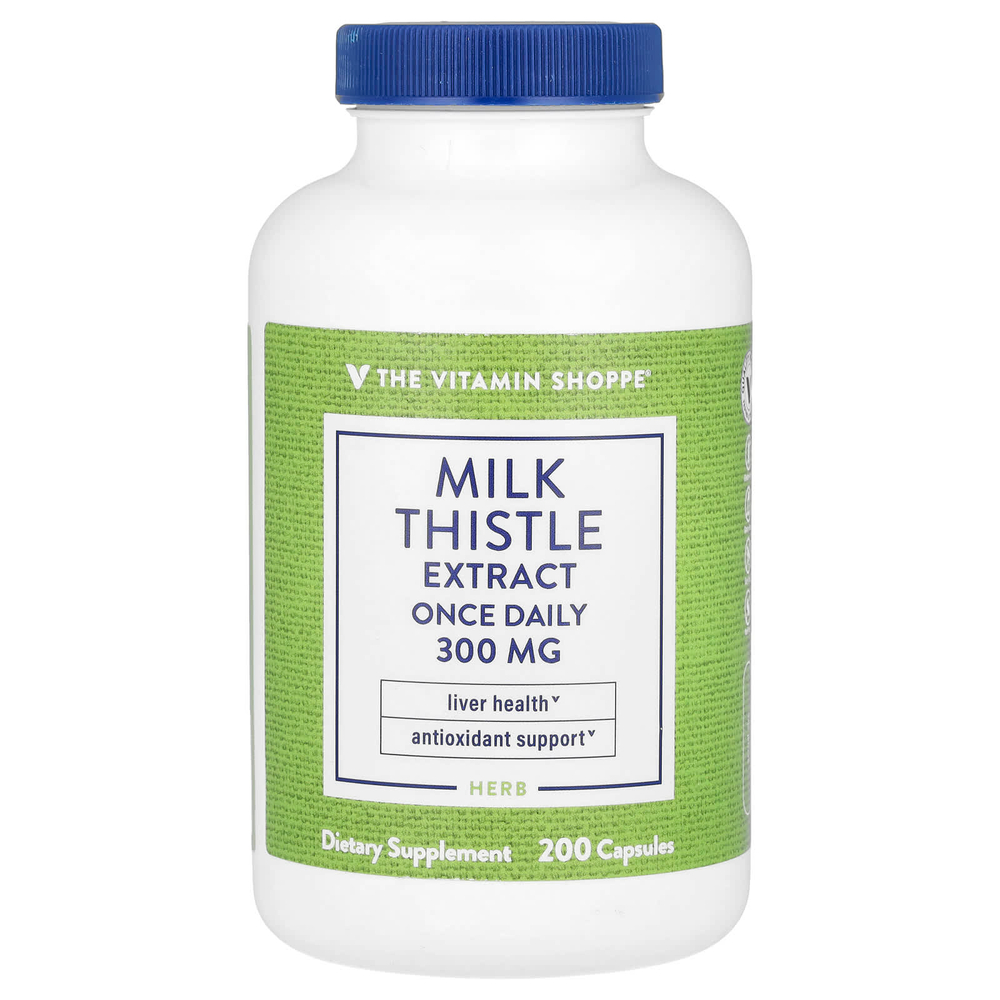 The Vitamin Shoppe, Экстракт расторопши, 300 мг, 200 капсул