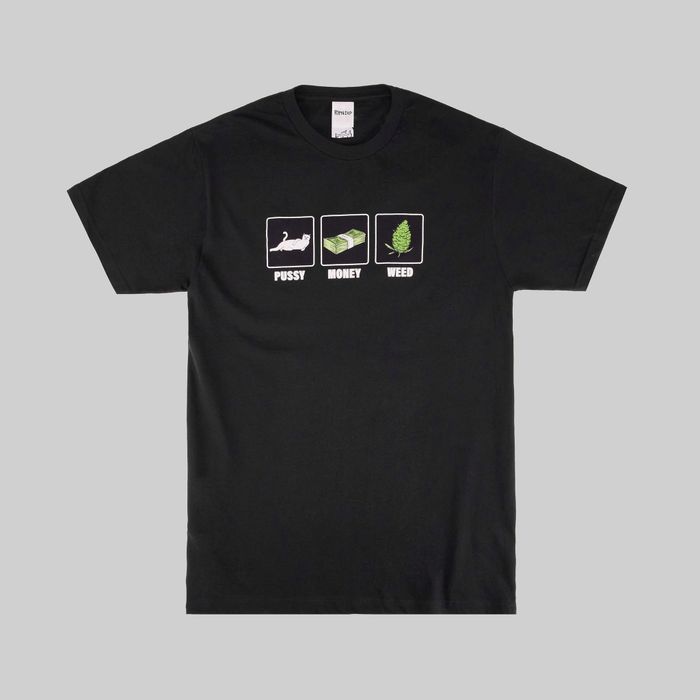 Футболка мужская Ripndip Pussy, Money, Weed Tee артикул:RND3550 - купить в магазине Дайс