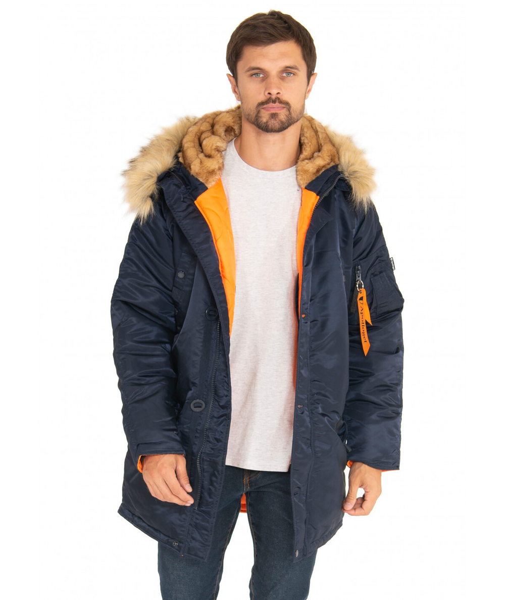 Куртка Аляска удлиненная Husky Long II (синяя - r.blue/orange)
