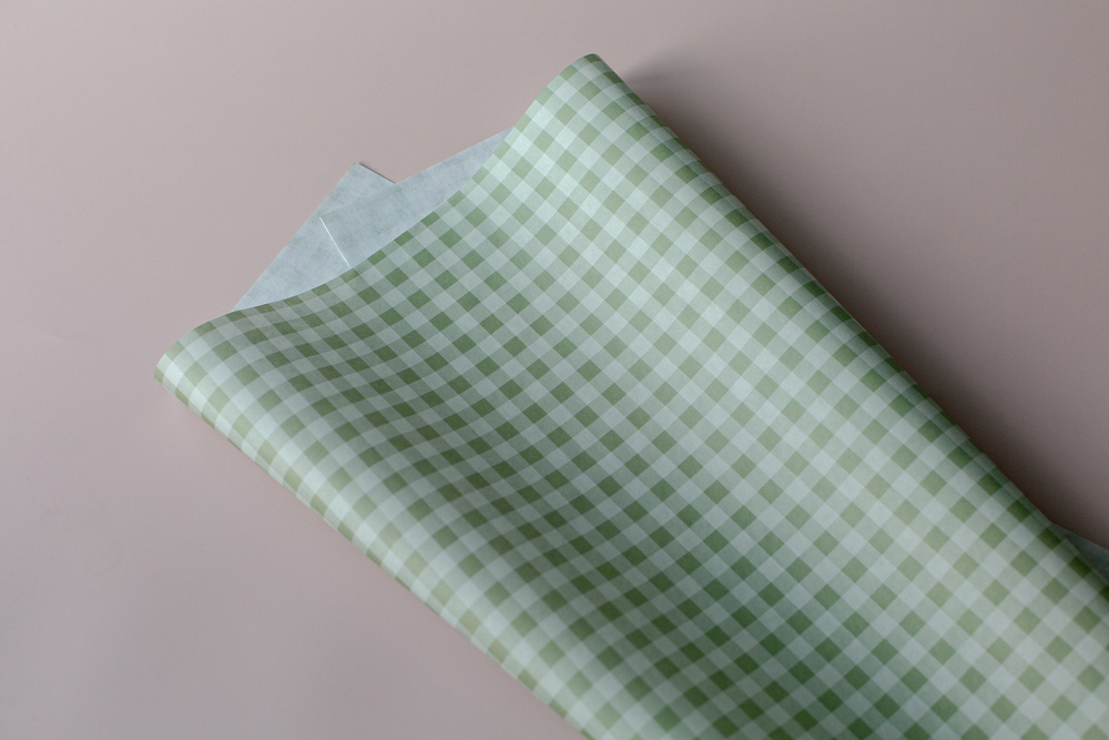 Бум-50 бумага (43х64 см) Зеленая клеточка (цена за упаковку 20 листов)