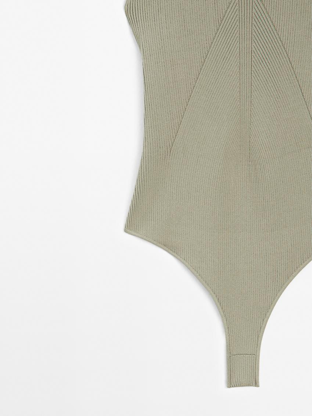 Massimo Dutti Трикотажное боди - Studio, светло-зеленый
