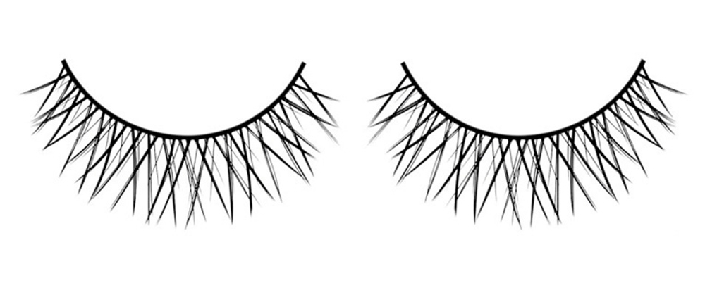 Накладные ресницы, перекрещивающиеся по всей длине Deluxe (Цвет: черный)