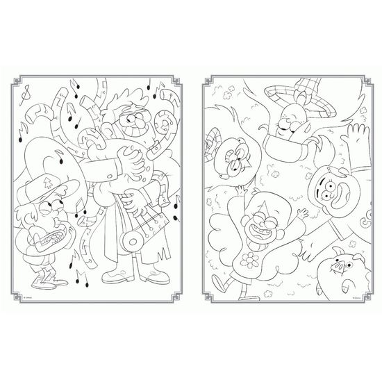 Гравити.Раскраска №2.Мэйбл и дядя Стэн