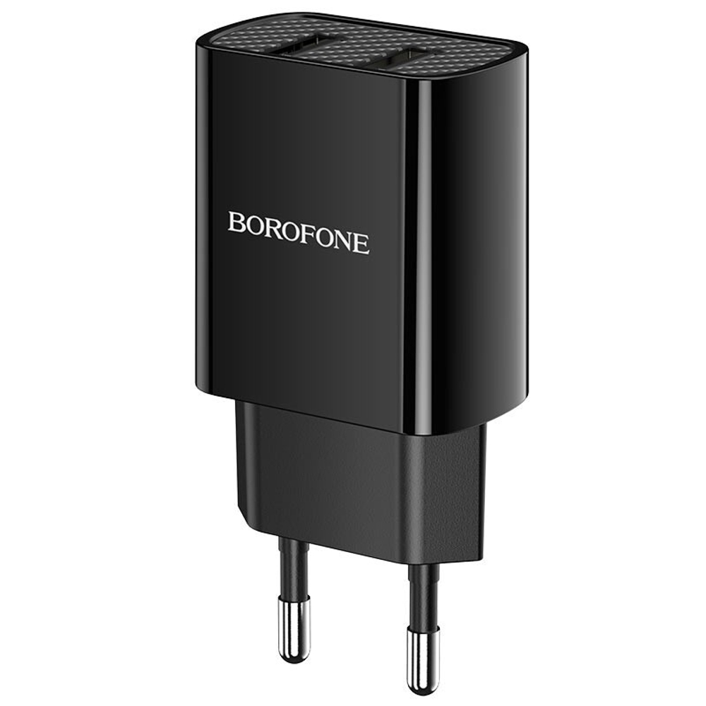 Сетевой адаптер питания BOROFONE BA53A 2USB 2.4A (черный)