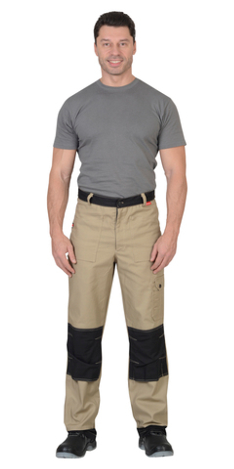 Брюки "ВЕСТ-ВОРК" бежевый с черным пл. 275 г/кв.м