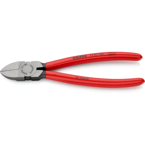 Кусачки боковые для пластмассы 180 мм Knipex 72 01 180