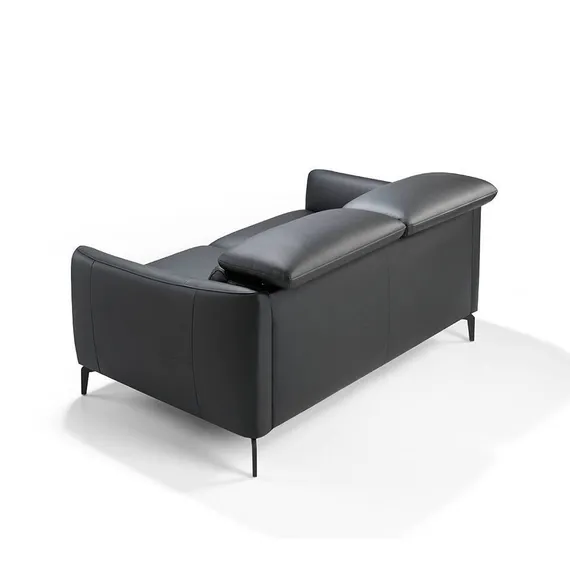 Диван 2-х местный 6058/5359-2P черный кожаный