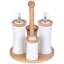 НАБОР ДЛЯ СПЕЦИЙ LEFARD "NATIVE" 4 ПР. НА ДЕРЕВ. ПОДСТАВКЕ (КОР=16НАБ.)