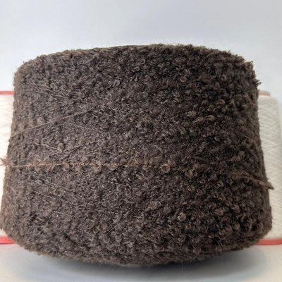 SOUFFLE' - Alpes Manifattura; 40% меринос, 12% кидмохер, 30% акрил, 18% п/а; 380м/100гр; букле, col. 639, цвет: темно-коричневый; S506