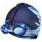 Набор для плавания детский ONLYTOP Swim «Акула»: очки+шапочка, обхват 46-52