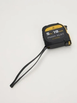 Рулетка строительная измерительная, 5 м х 19 мм, две кнопки фиксации