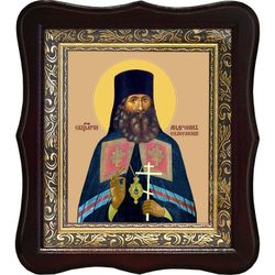 Андроник (Никольский), Священномученик Пермский, архиепископ. Икона на холсте. В киоте.