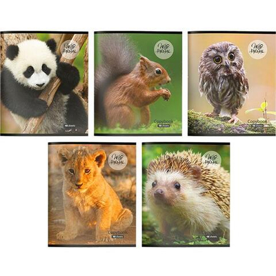 Тетрадь А5 48 л. "Животные" (Creativiki)