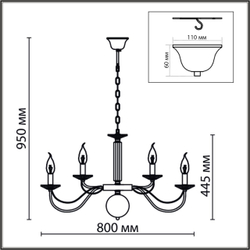 8033/16 CLASSI LN26 080 медь, металл/стекло Люстра подвесная Е14 16*40W 220V INCANTO