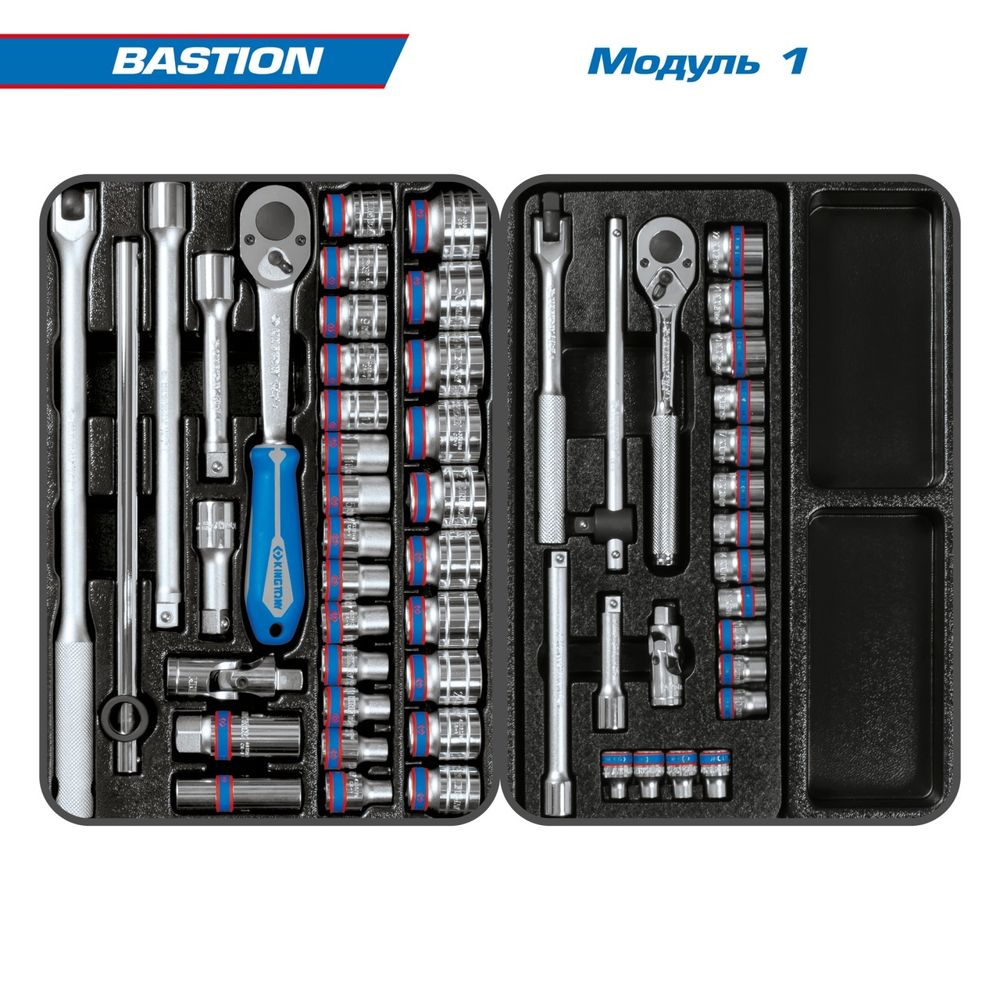 KING TONY (934-100AMG) Набор инструментов в серой тележке, 204 предмета