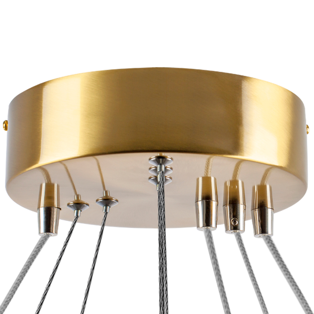 748223 Люстра SATURNO LED 132W 11000LM 70G ЗОЛОТО 3000-6000K