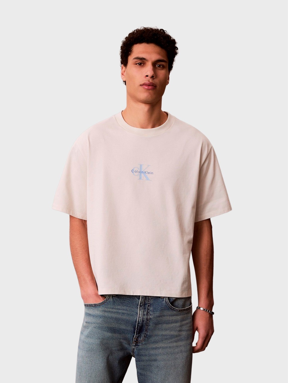 Футболка Calvin Klein Monologo 90s Fit Tofu