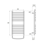 Полотенцесушитель электрический Point Альфа PN05158SE П12 500x800 левый/правый, хром