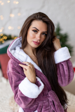 Халат махровый домашний с капюшоном