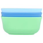 NUK, Миски для возрастных групп, для детей от 4 месяцев, синие и зеленые, 3 миски + 3 крышки