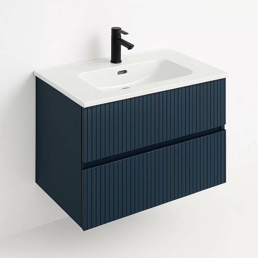 Тумба Aquanet Джейн 100 313304 с раковиной Flat 100 254365 маренго