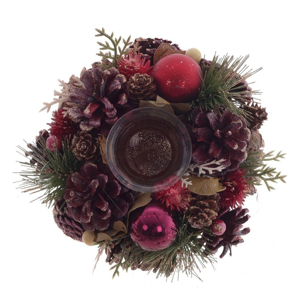 GAEM Подсвечник "Новогодняя композиция", L17 W17 H9 см