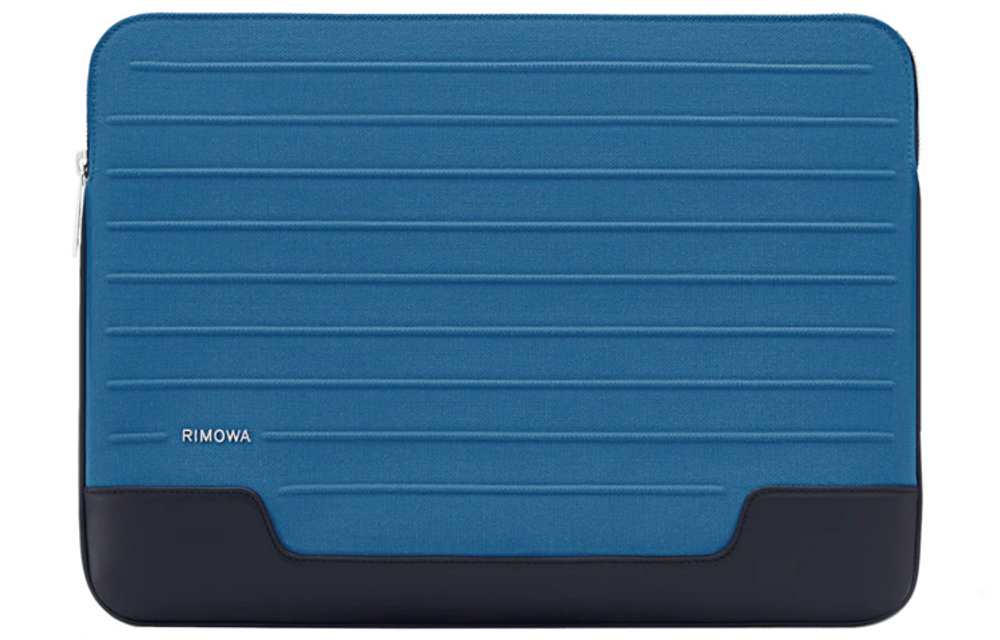 RIMOWA Never Still 5.5L Canvas With Full Grain Leather Laptop Clutch Bag Unisex Sea Blue