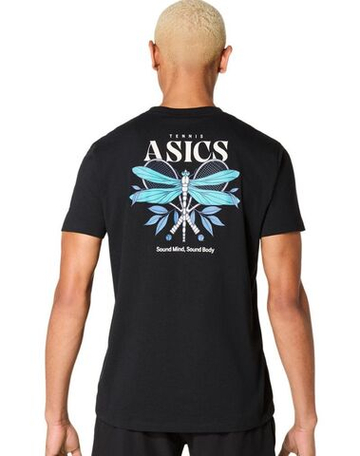 Мужская теннисная футболка Asics Game Seasonal Graphic - performance black