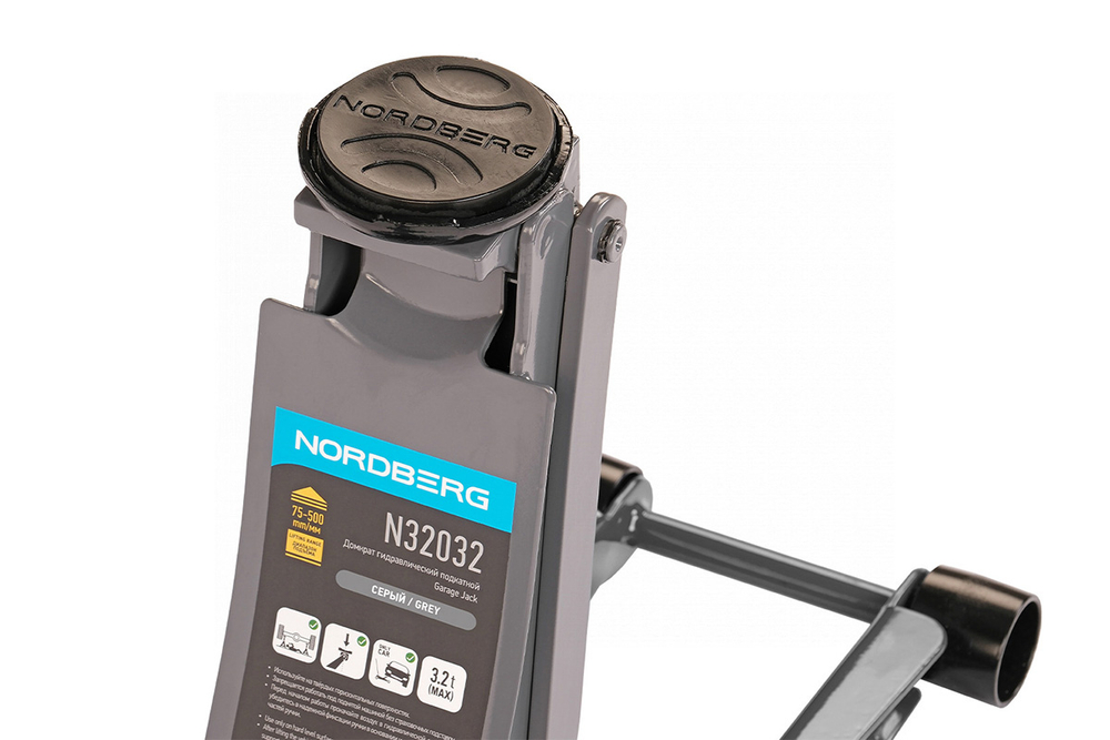 NORDBERG (N32032G) Домкрат подкатной 3,2 т, супернизкий подхват, педаль