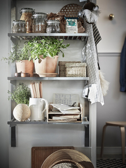 IKEA MUSKOTBLOMMA  (ИКЕА МУСКОТБЛОММА)  -  Цветочный горшок с блюдцем, терракота для помещений/открытого грунта, 15 см